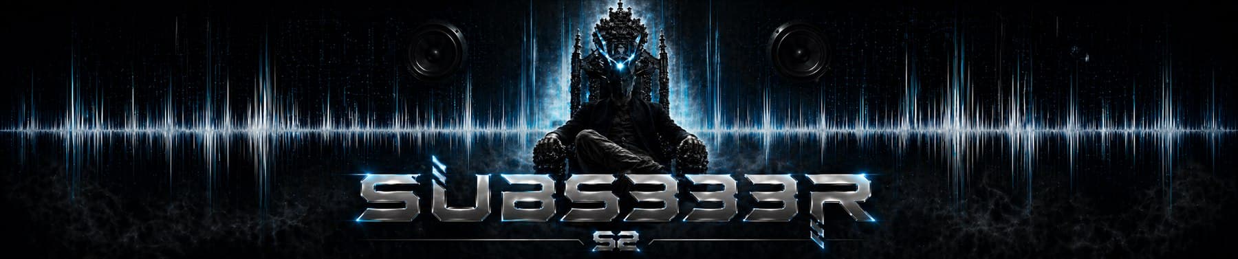 SUBS333R SoundCloud banner with waveform and chrome wordmark.